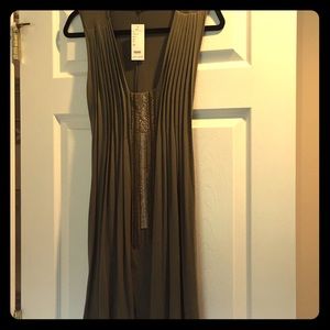 Bebe olive chain stretchy dress